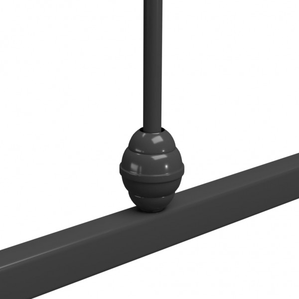 Estrutura de cama 90x200 cm metal cinzento M 5