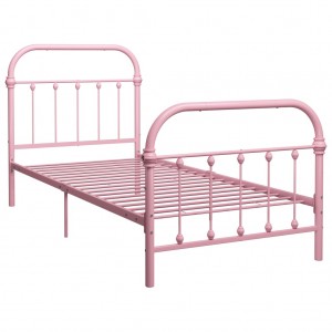 Estrutura de cama 90x200 cm metal rosa H