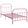 Estrutura de cama 90x200 cm metal rosa 2