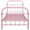 Estrutura de cama 90x200 cm metal rosa 4