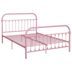 Estrutura de cama 140x200 cm metal rosa H