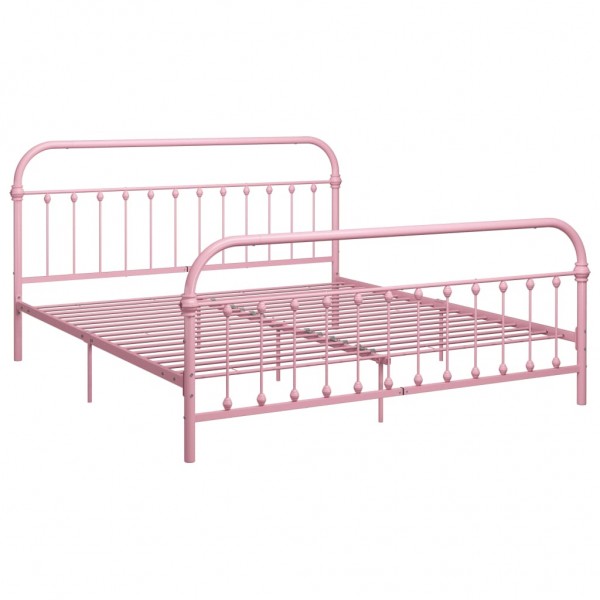 Estrutura de cama 180x200 cm metal rosa M 2