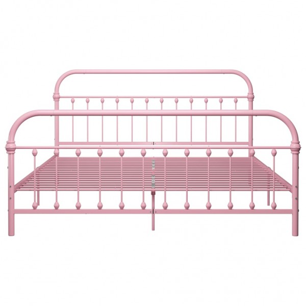 Estrutura de cama 180x200 cm metal rosa M 3