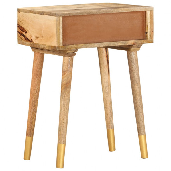 Mesita de noche de madera maciza de mango 43x30x58 cm M 4