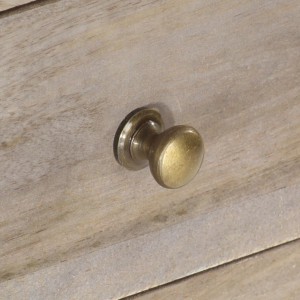 Mesa de centro de madera maciza de mango 82x52x47 cm H