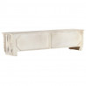 Mueble de TV de madera maciza de mango blanco 140x30x35 cm 5