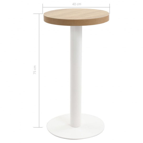 Mesa bistrô 40 cm MDF castanho-claro M 5
