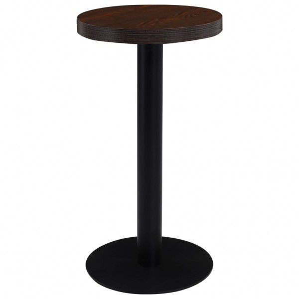 Mesa de bistró MDF marrón oscuro 40 cm D