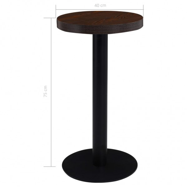 Mesa de bistró MDF marrón oscuro 40 cm M 5
