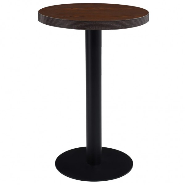 Mesa de bistró MDF marrón oscuro 50 cm D