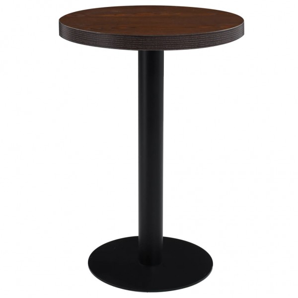 Mesa de bistró MDF marrón oscuro 60 cm D