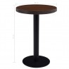 Mesa de bistró MDF marrón oscuro 60 cm 5