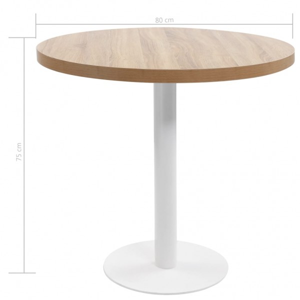 Mesa de bistró MDF marrón claro 80 cm M 5