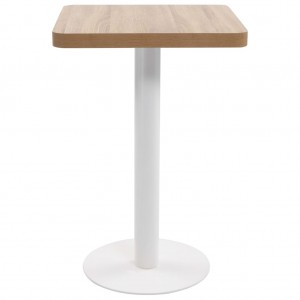 Mesa de bistró MDF marrón claro 50x50 cm H
