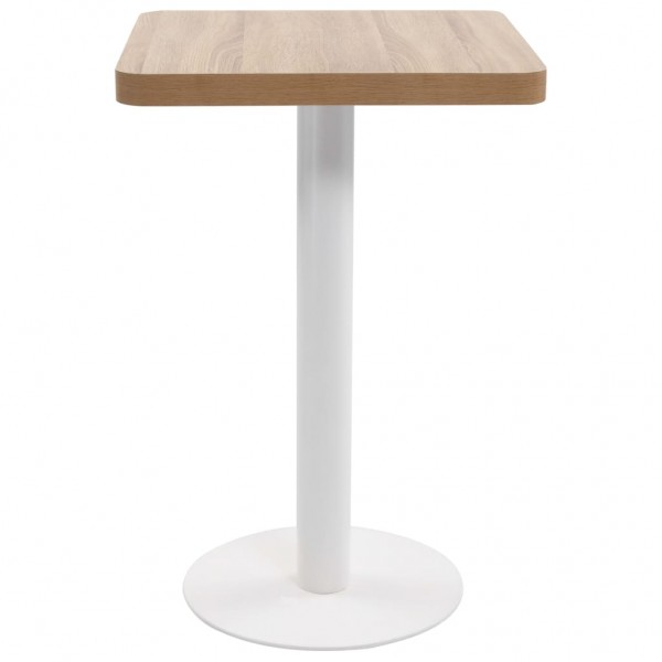 Mesa bistrô 50x50 cm MDF castanho-claro M 2