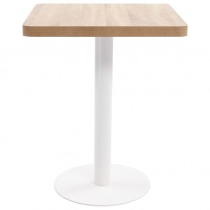 Mesa bistrô 60x60 cm MDF castanho-claro H