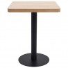 Mesa de bistró MDF marrón claro 60x60 cm 2