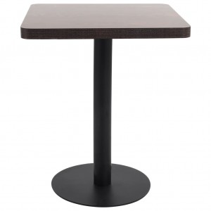 Mesa bistrô 60x60 cm MDF castanho-escuro H