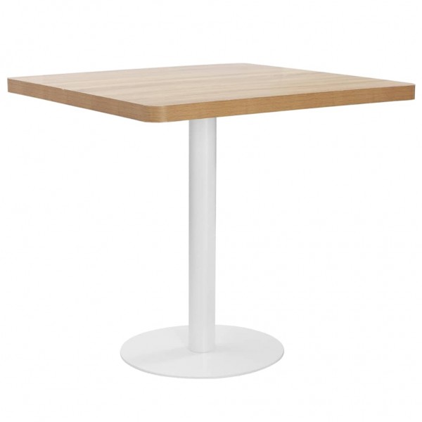 Mesa de bistró MDF marrón claro 80x80 cm D