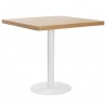 Mesa bistrô 80x80 cm MDF castanho-claro 1