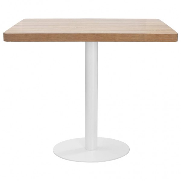Mesa bistrô 80x80 cm MDF castanho-claro M 2