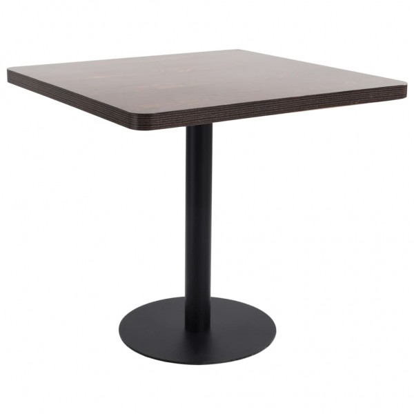 Mesa bistró MDF marrón oscuro 80x80 cm D