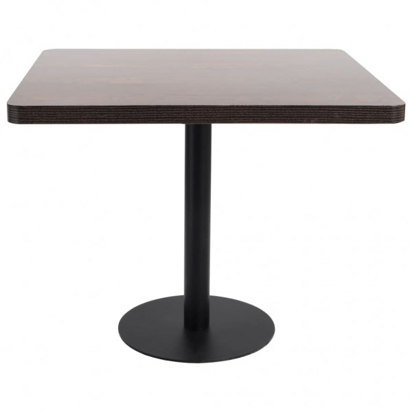 Mesa bistrô 80x80 cm MDF castanho-escuro M 2