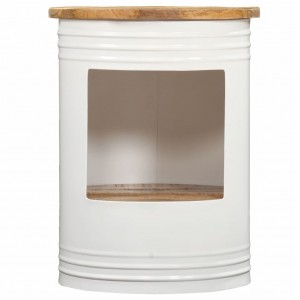 Mesa de centro de madera maciza de mango 43x55 cm H