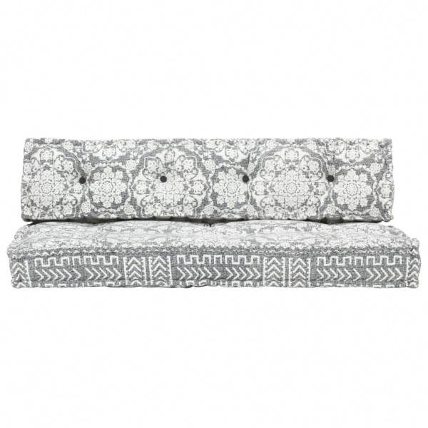 Cojín para sofá de palés tela gris claro patchwork M 2