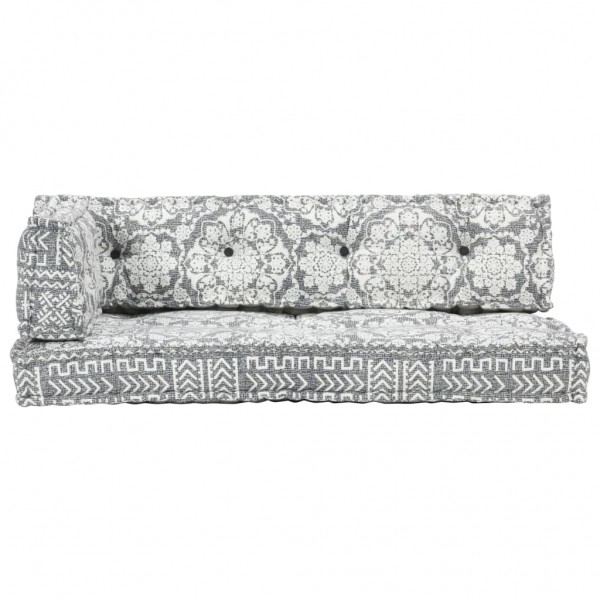 Almofadão para sofá de paletes tecido retalhos cinzento-claro M 2