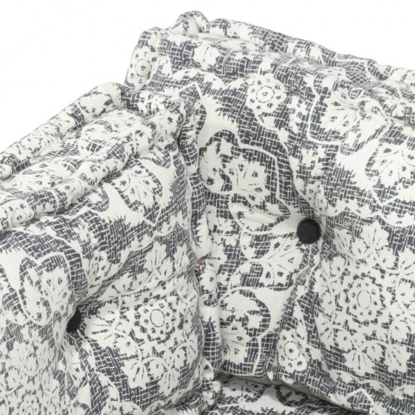 Cojín para sofá de palés patchwork tela gris claro M 4