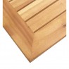 Mesa auxiliar jardín madera acacia acero inoxidable 45x45x38cm 4