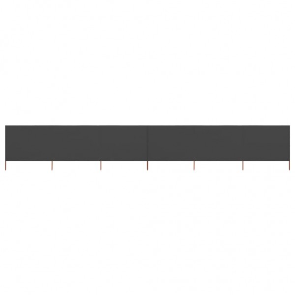 Paravientos de playa de 6 paneles tela gris antracita 800x120cm D