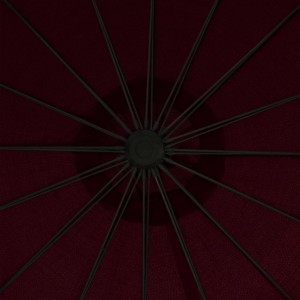 Guarda-sol suspenso 3 m mastro alumínio bordô H