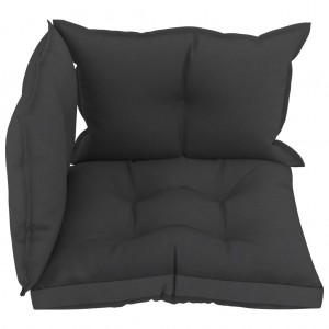 Cojines para palets 3 piezas tela negro H