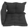 Cojines para palets 3 piezas tela negro 2