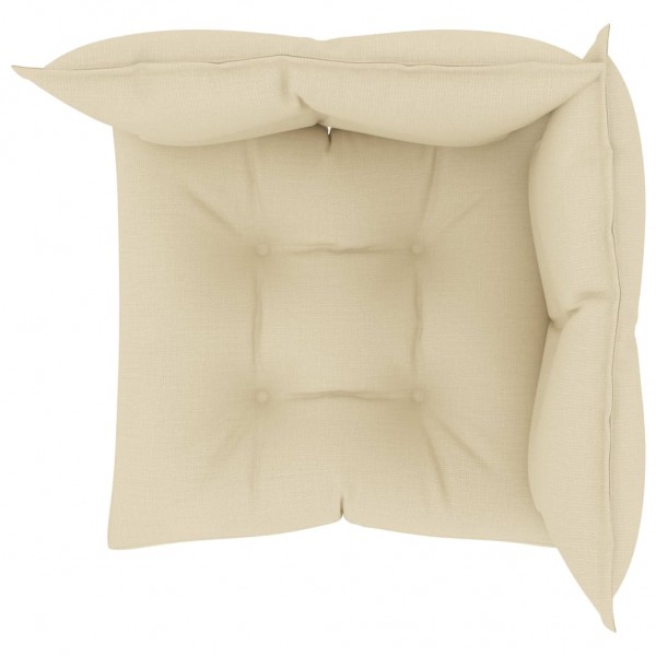 Cojines para sofá de palets 3 unidades tela crema M 4