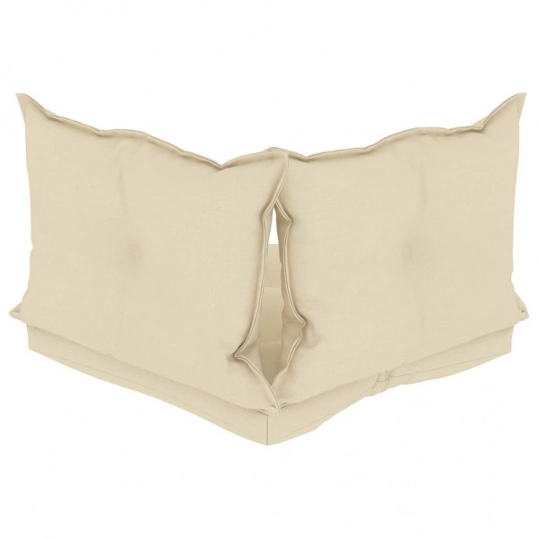 Cojines para sofá de palets 3 unidades tela crema M 5