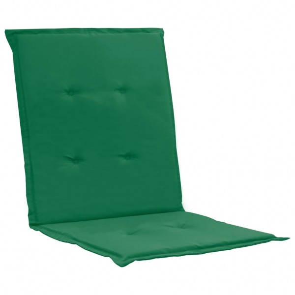 Cojín silla jardín respaldo bajo 4 uds tela Oxford verde M 3