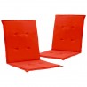 Almofadões lombares p/ cadeiras de jardim 2pcs oxford vermelho 1