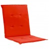 Cojín silla jardín respaldo bajo 4 uds tela Oxford rojo 3