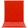 Cojín silla jardín respaldo bajo 4 uds tela Oxford rojo 4