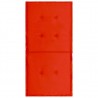 Cojín silla jardín respaldo bajo 4 uds tela Oxford rojo 5