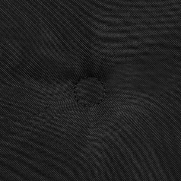 Cojín de silla de jardín respaldo bajo 2 uds tela Oxford negro M 2