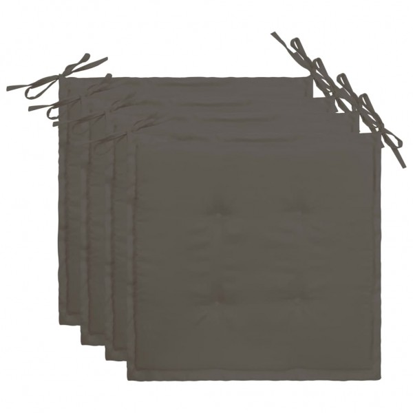 Cojines sillas de jardín 4 uds tela Oxford antracita 40x40x3 cm D