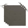 Cojines sillas de jardín 4 uds tela Oxford antracita 40x40x3 cm 1