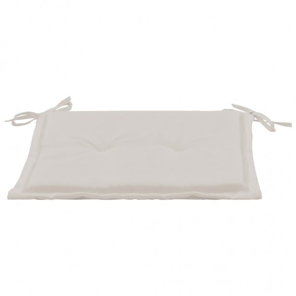 Almofadões p/ cadeiras jardim 4pcs 40x40x4 cm oxford cor creme M 5