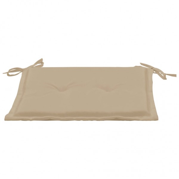 Cojines de silla de jardín 4 uds tela beige 40x40x3 cm M 5