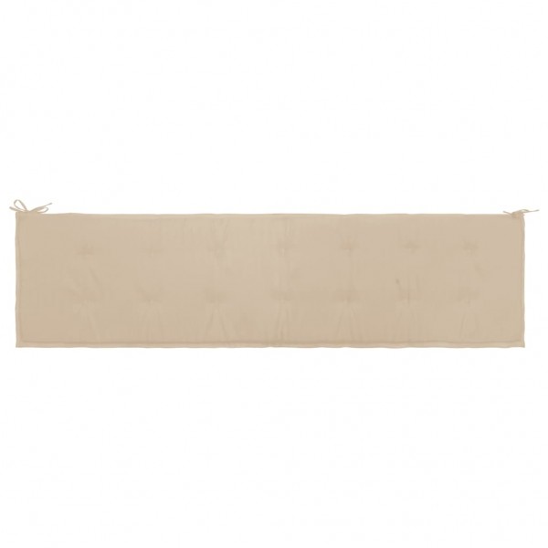 Cojín de banco de jardín tela Oxford beige 200x50x3 cm D