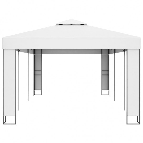 Cenador con doble techo blanco 3x6 m M 3